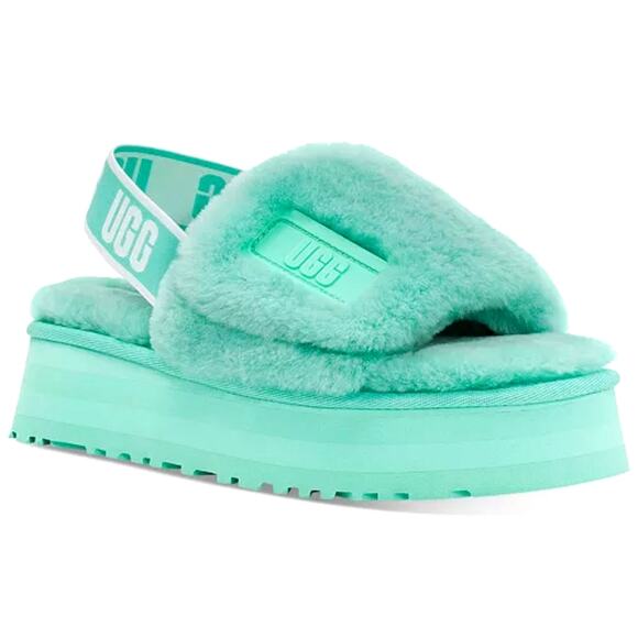 Ugg Disco Slide Platform Back Strap Boho Retro Mint Green 8 - Picture 2 of 16